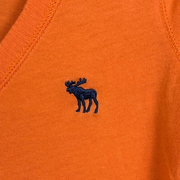 Y2K Vintage Style Abercrombie & Fitch Chelsea Tee Bright Orange Cap Sleeve - Picture 5 of 6